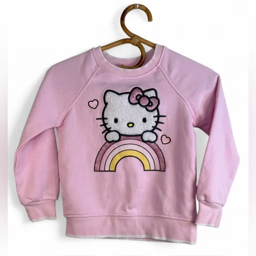 Hello Kitty Pink Rainbow Sweatshirt for Kids size 6